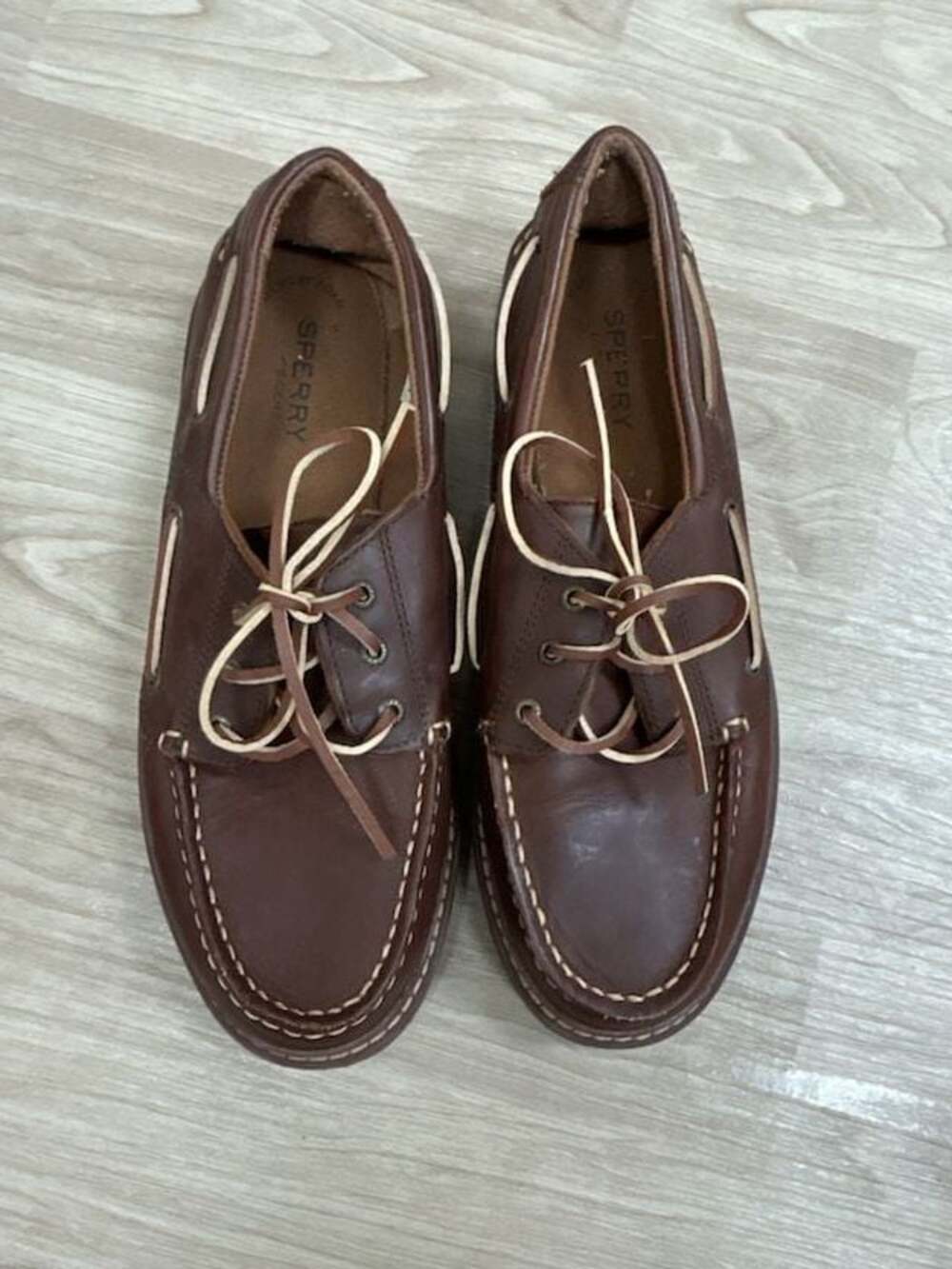 Sperry AO Twisted Lug Boys Leather Boat Shoes - Size 7 boys